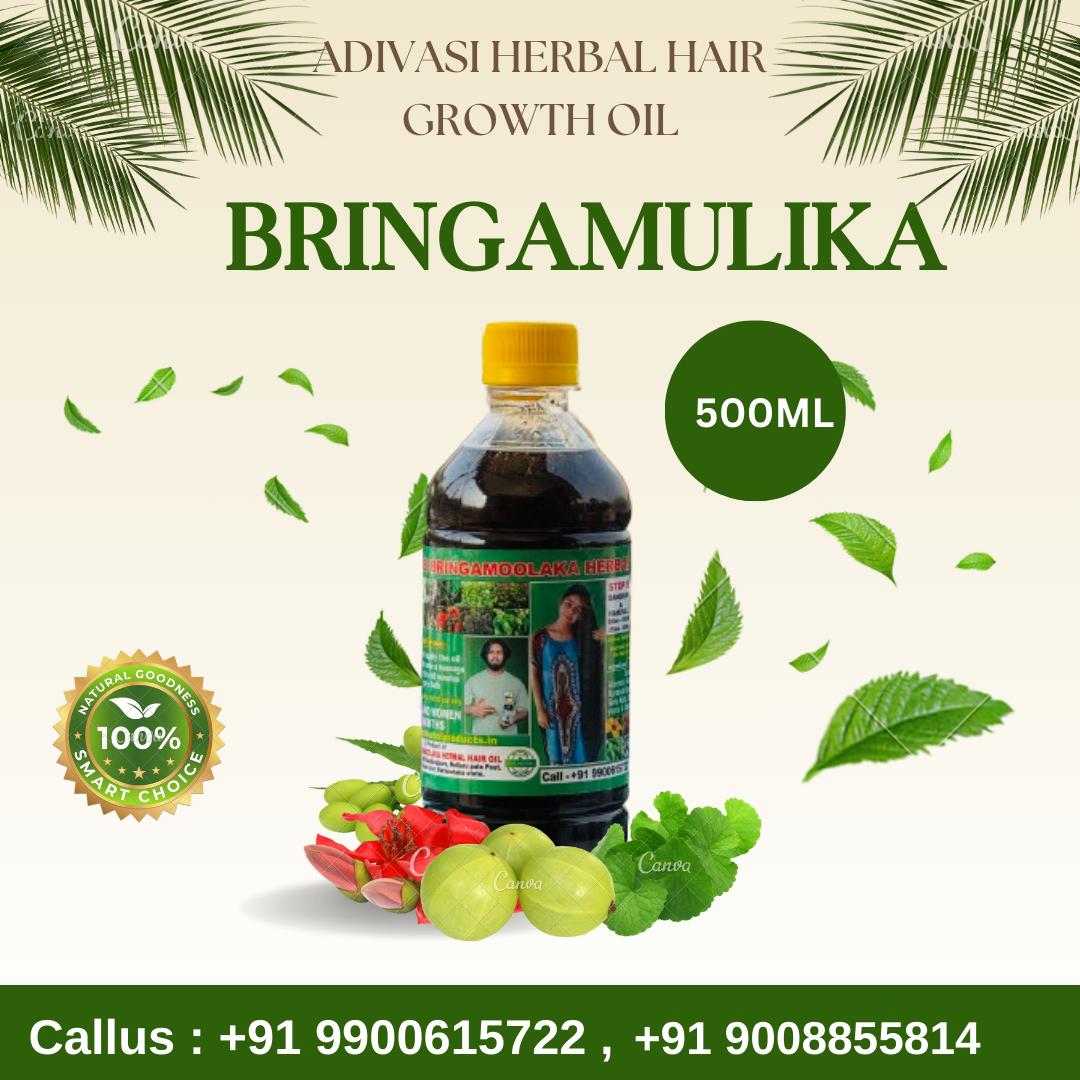 Adivasi Bringhamoolaka 100% Pure Ayurvedic Herbal Hair Oil🌿