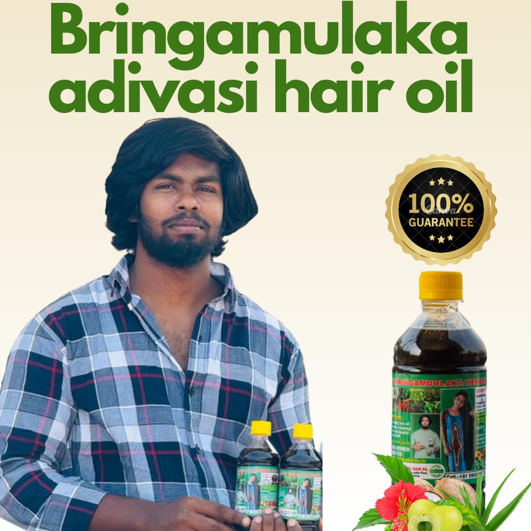 Adivasi Bringhamoolaka 100% Pure Ayurvedic Herbal Hair Oil🌿