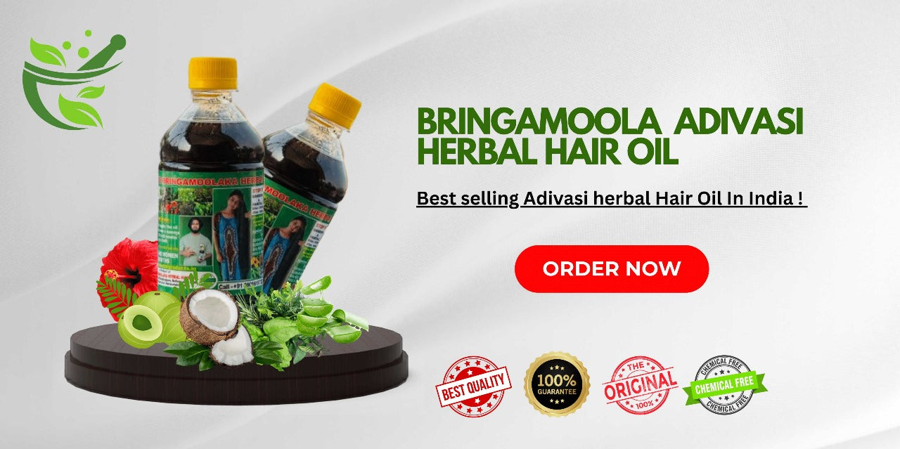 Adivasi Bringhamoolaka 100% Pure Ayurvedic Herbal Hair Oil🌿